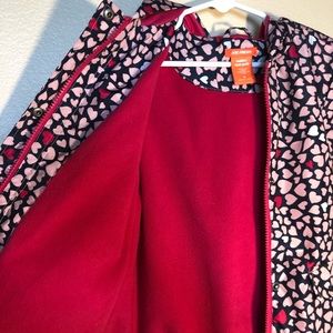 Joe Fresh Raincoat with multi-colored hearts